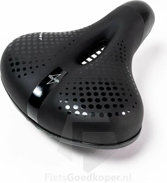 Coupon ? Voltano Pro Gel Fietszadel Met Uitsparing Zwart Unisex - Inclusief Zadelstrop - Ergonomisch Gevormd - Elastomeer Vering ? 8 Coupon ? Voltano Pro Gel Fietszadel Met Uitsparing Zwart Unisex - Inclusief Zadelstrop - Ergonomisch Gevormd - Elastomeer Vering ? - Afbeelding 8