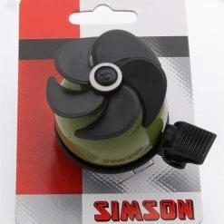 Aanbiedingen ✔️ Simson Fietsbel AIR - Legergroen/zwart ? -Kastoes winkel 550x606