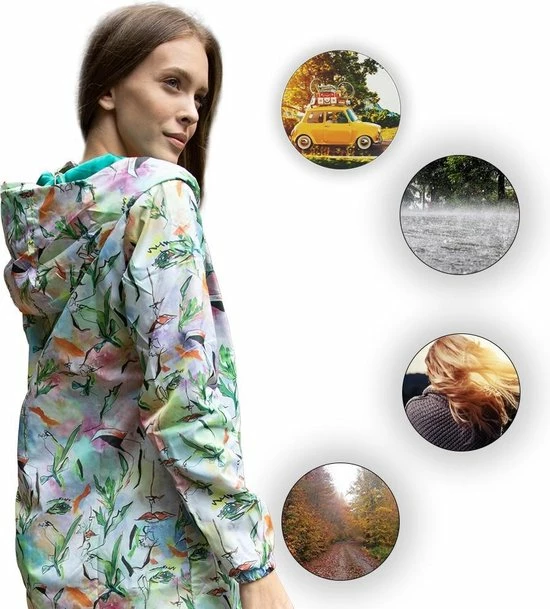 Beste Pirce ? BiggDesign Faces - Dames Regenjas Waterdicht - Regenpak - Maat M ? 10 Beste Pirce ? BiggDesign Faces - Dames Regenjas Waterdicht - Regenpak - Maat M ? - Afbeelding 10