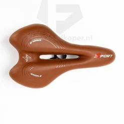 Uitgang ? Voltano Sport Trekking Fietszadel - Comfortabel Gel Zadel - Met Uitsparing - Inclusief Zadelstrop - 100% Waterdicht - Unisex - Bruin ? -Kastoes winkel 550x639 1