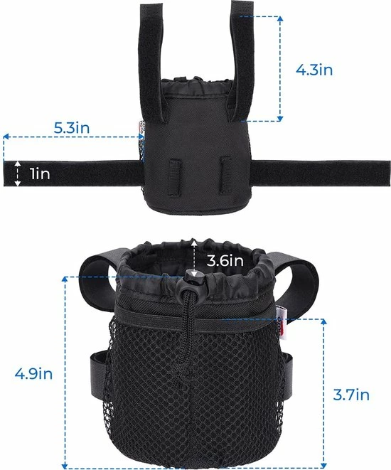 Goedkoopste ? Opline Fiets Beker Houder - Fiets Waterfles - Drinkfles - Houder Fiets Stuur Bekerhouder Met Mesh Zakken Telefoon Tas Voor Cruiser, Mountainbike, Scooter, Vouwen, Racefiets, Rolstoel, Kinderwagen - LB-546 ? 5 Goedkoopste ? Opline Fiets Beker Houder - Fiets Waterfles - Drinkfles - Houder Fiets Stuur Bekerhouder Met Mesh Zakken Telefoon Tas Voor Cruiser, Mountainbike, Scooter, Vouwen, Racefiets, Rolstoel, Kinderwagen - LB-546 ? - Afbeelding 5