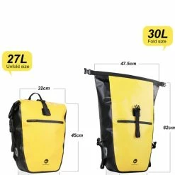 Beste Pirce ? RHINOWALK Fietstas - Rugzak - Rolltop - Schoudertas - Schooltas - Volledig Waterdicht 27L ? -Kastoes winkel 550x670 2