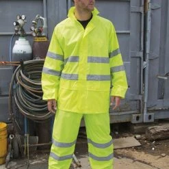 Groothandel ? Merkloos REGENPAK - WATERPROOF - REGENJAS - REGENBROEK - REFLECTEREND - MAAT M ⭐