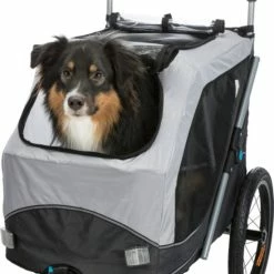 Flash-uitverkoop ✔️ Trixie Hondenfietskar Opvouwbaar Grijs 90 X 63 X 95 Cm ? -Kastoes winkel 550x742 3