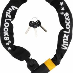 Beste Verkoop ❤️ VINZ Salado Kettingslot / Fietsslot Met Vaste Kop ART2 - 90cm ?