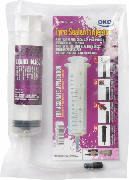 Beste Verkoop ⌛ OKO Tyre Sealant Injector 150ML | Tubeless | Ventiel | Spuit | Anti Lek Vloeistof | Tyre Sealant ? 3 Beste Verkoop ⌛ OKO Tyre Sealant Injector 150ML | Tubeless | Ventiel | Spuit | Anti Lek Vloeistof | Tyre Sealant ? - Afbeelding 3