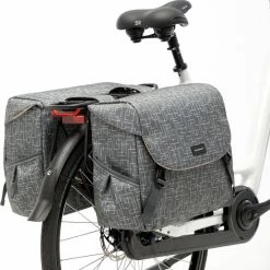 Korting ? New Looxs Ivy Mondi Joy Dubbele Fietstas - 38 Liter Grijs ? -Kastoes winkel 550x811